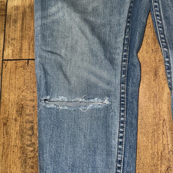 Cheap Monday Tight Skinny Fit Jeans Blue Distressed Wash 32x32 - Picture 5 of 9